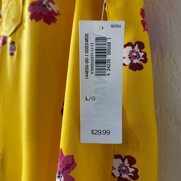 NWT OLD NAVY YELLOW FLORAL PRINT DRESS. Sz XL. - Picture 5 of 8
